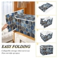 thumbnail image 2 of Yayeee Collapsible Storage Bin with Lid Fabric Closet Decorative Basket with Handles, Elegant Hexagon Pattern, 2 of 7
