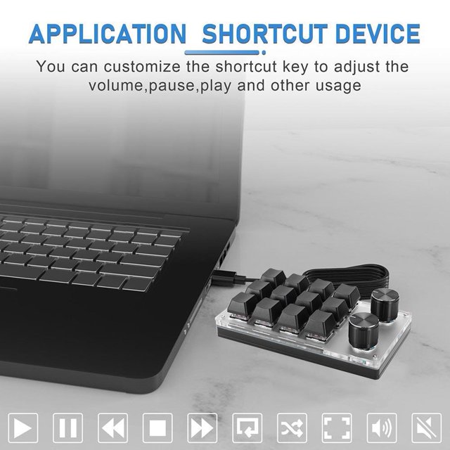 Teclado mecánico programable DQrwqpou Bluetooth negro