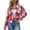 Hot Pink, variant on gbyLJF Women's Flannel Plaid Cropped Shacket Jacket Lapel Button Down Fall Fashion Woolen Crop Outerwear Casual Ladies Jackets