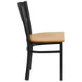 thumbnail image 6 of BizChair 2 Pk. Black Circle Back Metal Restaurant Chair - Natural Wood Seat, 6 of 8