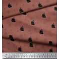 thumbnail image 2 of Soimoi Tissu en Voile de Coton Marron Imprimé Nautique Navire & Roue 1 Yard 42 Pouces de Large, 2 of 3