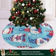 thumbnail image 6 of FMSHPON America Flag Gnome Xmas Christmas Tree Skirt Stand Mat for Holiday Party Decoration Indoor Outdoor 36 inches, 6 of 6