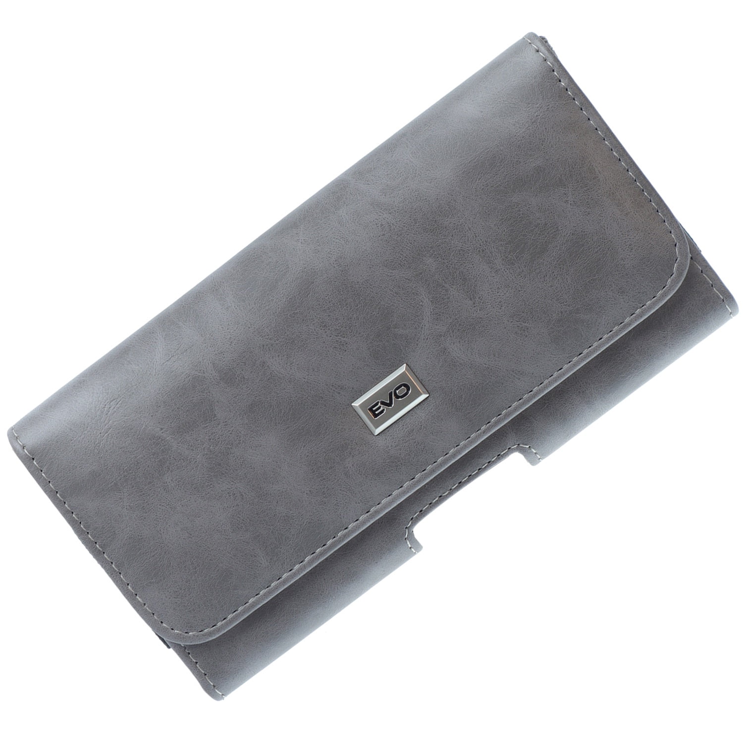 EVO 6.9" Horizontal Leather Pouch - Grey