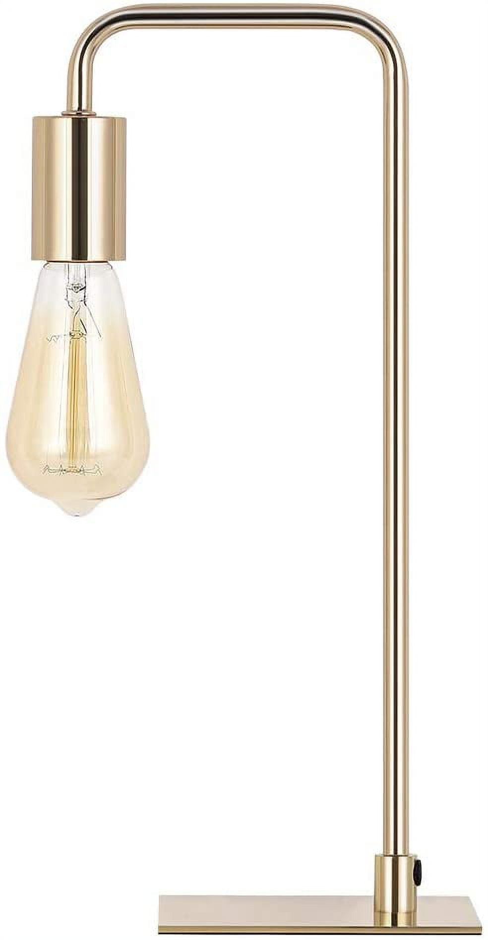 Gold Industrial Bedside Nightstand Lamp