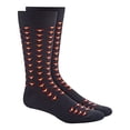 thumbnail image 2 of BAR III Mens Black Printed Dress Crew Socks 7-12, 2 of 3