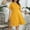 Yellow, variant on QUNYINEY Women's Dresses Casual Short Sleeve Solid A-Line Dress Cotton Crew Neck Plus Size Midi Sundress