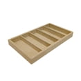 thumbnail image 3 of DYNWAVECA Plateau d'Exposition pour Lunettes Plateau de Présentation pour Lunettes Plateau de Rangement pour Montres Support pour Lunettes, Organisateur de Lunettes à 5 Compartiments, Boîte à Lunettes, Lin Kaki MDF, 3 of 10