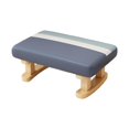 thumbnail image 1 of Reposapiés, taburete otomano, protección de suelo de madera, antideslizante, banco para cambiarse los zapatos, de madera Azul, 1 of 9