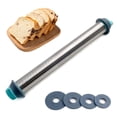 thumbnail image 1 of Rodillo Irfora Rodillo para hornear Anillo extraíble Rodillo de masa de acero inoxidable ajustable para galletas Pastel Bizcocho Pasteles Tartas Pasta Fideos Masa de masa Irfora Rodillo, 1 of 7