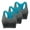 Blue, variant on Sports Bras for Women Wirefree Padded Workout Athletic Bras High Impact Racerback Yoga Bras 3 Pack