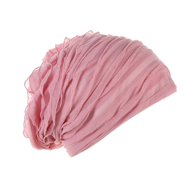 KIHOUT Bonnets Chapeaux Femmes Pliants à Volants Inde Chapeau Chimio Musulman à Volants Couvre-Chef Turbans Bonnet