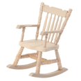 thumbnail image 1 of 1/12 Dollhouse Miniature Wood Mini Rocking Chair Model Toy Furniture Accessories, 1 of 1