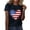 Black, variant on USA Shirt American Flag Shirt Women 4th of July T Shirt Patriotic Tee Casual Short Sleeve Tops