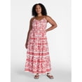 thumbnail image 2 of Time and Tru Women's Sleeveless Tiered Cotton Maxi Dress, Sizes XS-XXXL, 2 of 5