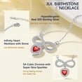 thumbnail image 5 of Suplight Necklaces for Women, 925 Sterling Silver Infinity Heart Birthstone Jewelry Gifts, Birthday Gift for Mom Wife, 5 of 7