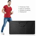 thumbnail image 5 of Christmas tree bag, heavy bag for storing large Christmas trees and artificial decorations. waterproof, dustproof, insect proof black 116x47x51cm, 5 of 5