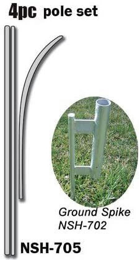 Happy 4th of July Advertising Feather Banner Swooper Flag Sign with Flag Pole Kit and Ground Stake