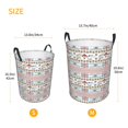 thumbnail image 3 of Lsque Floral Elephant Pattern Laundry Hamper Basket, Tall Woven Rope Hamper Basket for Clothes, Lightweight Storage Basket, Collapsible Waterproof-, 3 of 6