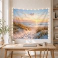thumbnail image 5 of Sandy Beach Path with Sea Oats at Sunset, Peaceful Coastal Wall Art for Beach Lovers, Seaside Nature Decor, Housewarming Gift Tapestry Wall Hanging for Living Room and Bedroom, 5 of 7