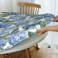 thumbnail image 2 of Watercolor Hydrangea Flowers Round Fitted Tablecloth with Elastic Edged, Waterproof Wipe Clean Table Cover for Outdoor Indoor Patio Kitchen - Fits Tables 40" to 44" Diameter, 2 of 9