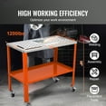 thumbnail image 2 of VEVOR 36" x 18" Welding Table, 1200lbs Load Capacity Metal Workbench, 360° degree Swivel Brake Casters, Portable Welding Table with 5/8" Holes on Top, Welding Cart, Casters with Brakes, 2 of 9