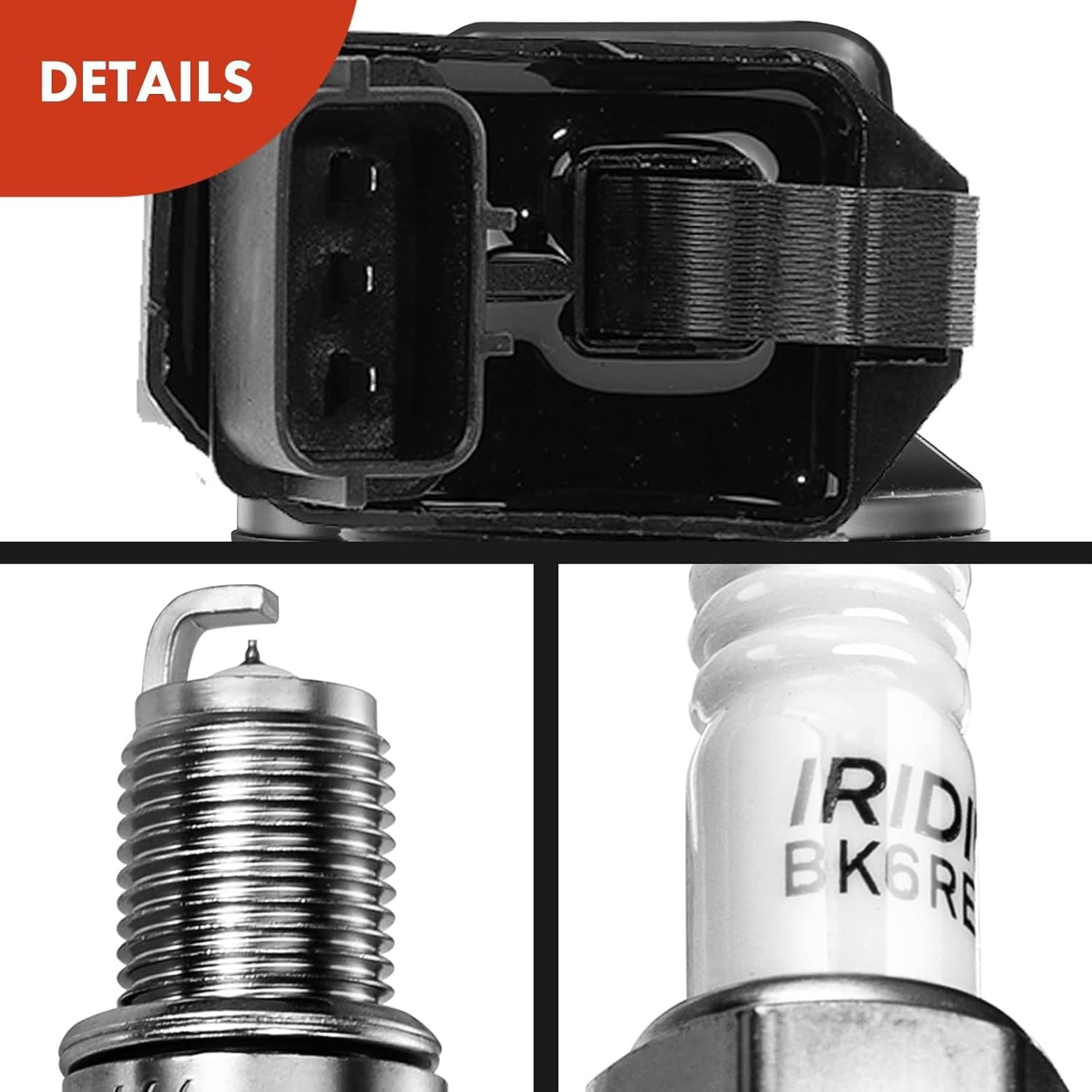 A-Premium Set of 6 Ignition Coil Pack and Iridium Spark Plugs Compatible with Nissan Maxima 1995-1999 & Infiniti I30 1996-1997 3.0L, Replace# 2244831416
