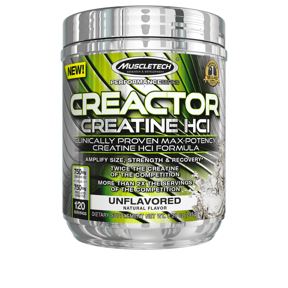 Creactor Micronized Creatine and Creatine HCl Powder, Muscle Builder