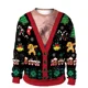 thumbnail image 4 of Suéter de cuello redondo con estampado nuevo de Navidad 2024 para amantes de los hombres y las mujeres Suéter feo de Navidad Blusas de otoño e invierno, 4 of 5