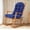 Blue, variant on Indoor Adirondack Chair Cushion with Non-Slip Bottom Strap, Comfortable Seat Pad for Indoor Rocking Chairs and Adirondack Furniture