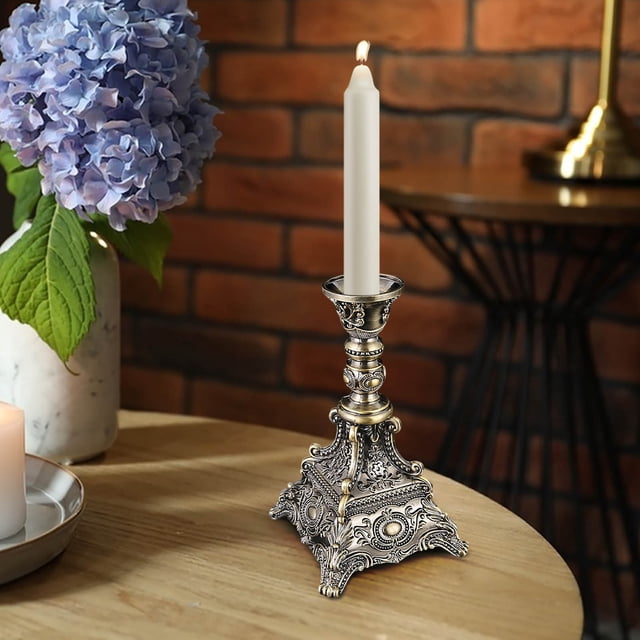 Candelabro de Estilo Europeo | Elegante Candelabro de Aleación para Bodas, Restaurantes y Decoración Del Hogar | Centro de Mesa Romántico | 1 Pieza