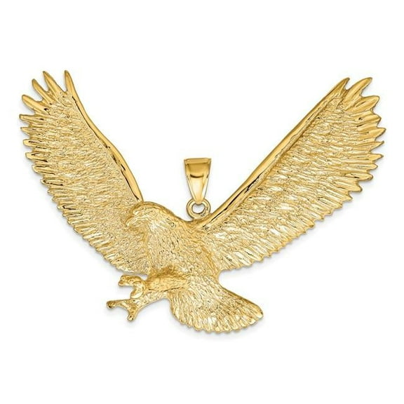 Finest Gold 10K Yellow Gold Eagle Pendant