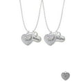 thumbnail image 2 of Delight Jewelry Silvertone Sisters Rock on AB Crystal Heart Mother & Daughter Heart Necklaces (Set of 2), 19"+2", 2 of 4