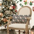 thumbnail image 4 of Sm:)e Christmas Reindeer Snowflake Grey Throw Pillow Cover, 12 x 20 Inch Xmas Winter Holiday Cushion Case Decoration for Sofa Couch, 4 of 7
