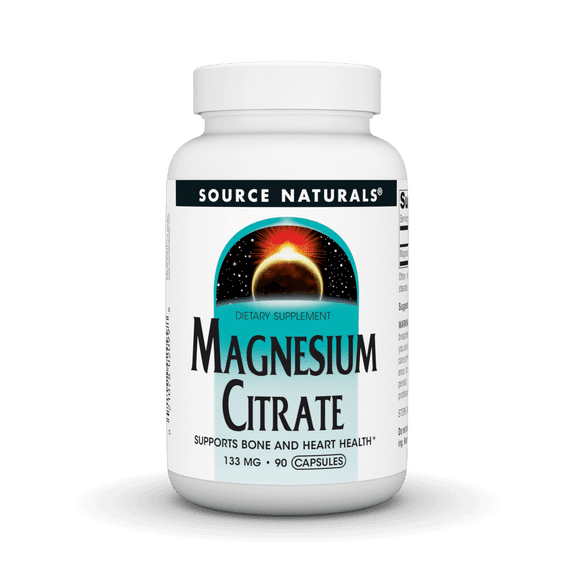 Source Naturals Magnesium Citrate, Supports Bone and Heart Health* 133 mg - 90 Capsules