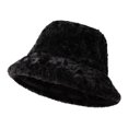 thumbnail image 1 of Sonducket Sombrero de pescador cálido de invierno para mujer, sombreros de pescador cálidos suaves y esponjosos a la moda para mujer Sombreros Negro, 1 of 6