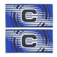 thumbnail image 1 of KAKOWELY 2 brazaletes deportivos con etiqueta de capitán, equipo de fútbol para amantes del fútbol (azul), 1 of 5