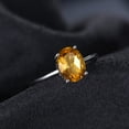 thumbnail image 5 of Jewelrypalace Class Natural Gemstone Citrine Birthstone Solitaire Engagement Rings for Women, Anniversary 14K Gold Plated 925 Sterling Silver Promise Rings for Her 6, 5 of 5
