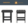 thumbnail image 3 of ACEGOSES Patio Side Table, Adirondack Outdoor HIPS Weather-Proof Square End Table, Black, 3 of 6