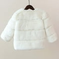 thumbnail image 3 of NAISIBABY Faux Fur Coat for Girls 12T, Super Soft Warm Fuzzy Buttons Winter Dress Plush Parka Outwear White, 3 of 3