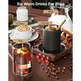 thumbnail image 6 of Mug Warmer - 36W Coffee  with Temperature Display, 2-12H Auto Shut Off,  Candle Warmer for Desk (Wood), 6 of 6