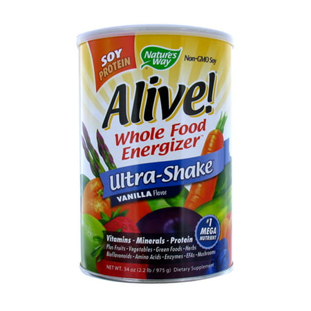 Natures Way Alive Whole Food Energizer Soy Protein Vanilla Ultra-Shake ...