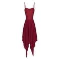 thumbnail image 4 of iiniim Women's Lyrical Asymmetric Chiffon Ballet Dance Dress Sweetheart Performance High-Low Skirt, 4 of 7