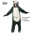 thumbnail image 2 of Extra Large XXL Men Anime Jumpsuits Pajamas Adult Zipper Flannel Cartoon Animal Cosplay Sleepwear Raccoon Kigurumi, 2 of 4