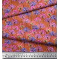 thumbnail image 3 of Soimoi Cotton Poplin Fabric Periwinkle Floral Print Fabric by Yard 56 Inch Wide, 3 of 3