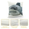 thumbnail image 4 of Shark Cat Plush PillowBig Stuffed Animal Toy Fluffy Cute Plushie Doll Soft Hugging Sleeping Pet Throw Pillow Gift for Girl Boy, 4 of 5