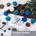 thumbnail image 6 of 16Pcs 4 Colors Wicker Rattan Balls Decorative Orbs Vase Fillers for Craft Party Wedding Decoration Mixed Color 49~50mm 4pcs/color, 6 of 7