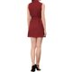 thumbnail image 3 of Vestido de camisa sin mangas con cinturón de lunares para mujer M rojo vino, 3 of 5