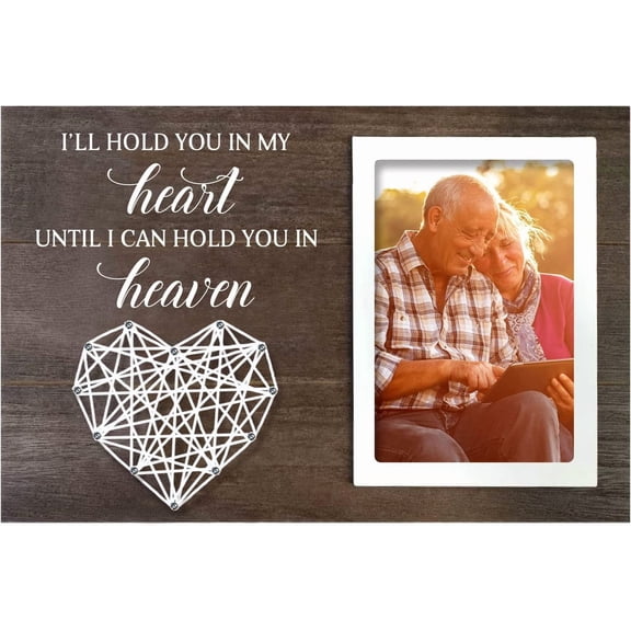 Lovers Romantic Picture Frame Engagement Wedding Gifts for Engaged Couples Honeymoon Trip Photo Frame - I'll Hold You in My Heart - 4x6inch Photo diy Heart