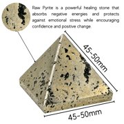 Raw Pyrite Crystal Pyramid – Natural Healing Stone (2 Inch)