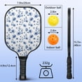 thumbnail image 3 of Pickleball Paddles Set,Pioneer Flower Floral Print Pattern Fiberglass Surface Pickleball Racket Set with 2 Indoor Outdoor Pickleball Balls and Pickleball Bag,Pickle-ball Equipment, 3 of 6